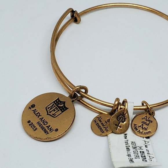 NEW Alex and Ani NFL New York Giants Football Brac - Picture 3 of 7